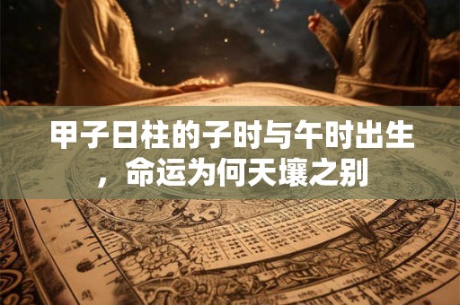 甲子日柱的子时与午时出生，命运为何天壤之别