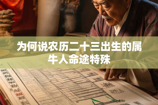 为何说农历二十三出生的属牛人命途特殊