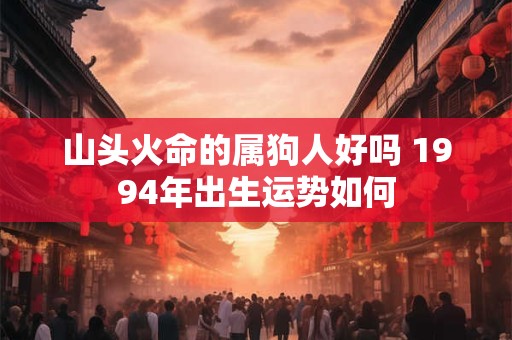 山头火命的属狗人好吗 1994年出生运势如何
