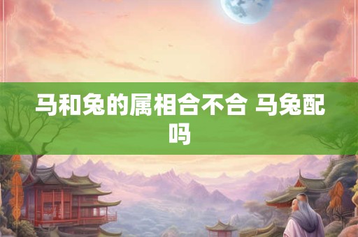 马和兔的属相合不合 马兔配吗