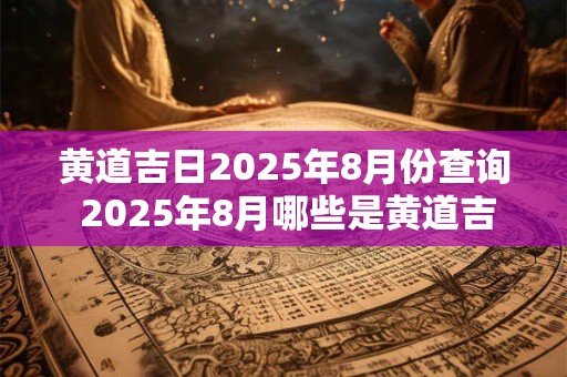 黄道吉日2025年8月份查询 2025年8月哪些是黄道吉日