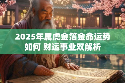 2025年属虎金箔金命运势如何 财运事业双解析