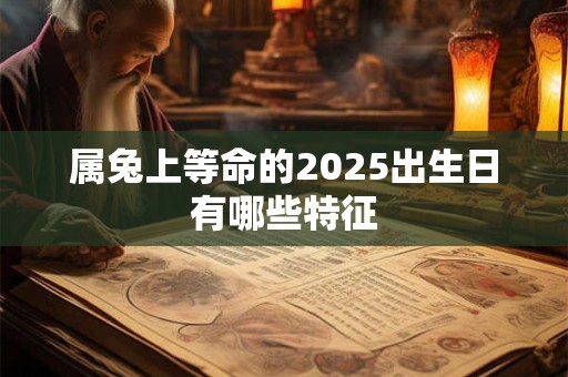 属兔上等命的2026出生日有哪些特征