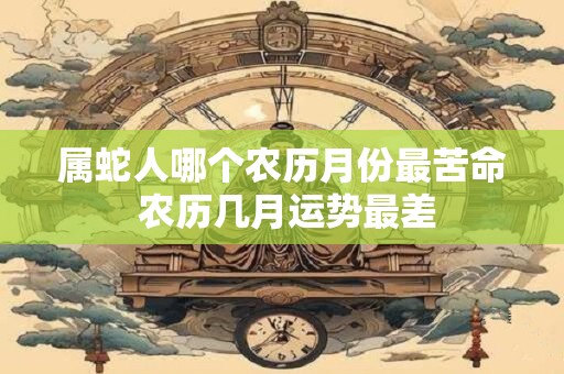 属蛇人哪个农历月份最苦命 农历几月运势最差