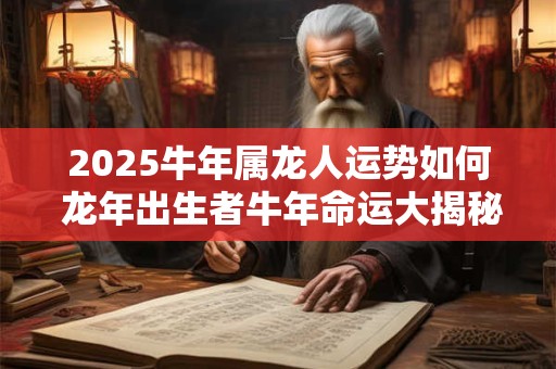 2025牛年属龙人运势如何 龙年出生者牛年命运大揭秘 2025牛年属龙人运势如何 龙年出生者牛年命运大揭秘