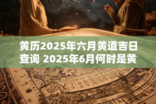 黄历2025年六月黄道吉日查询 2025年6月何时是黄道吉日