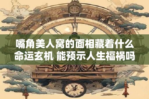 嘴角美人窝的面相藏着什么命运玄机 能预示人生福祸吗