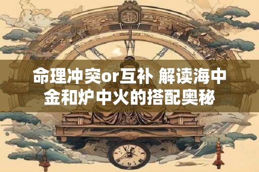 命理冲突or互补 解读海中金和炉中火的搭配奥秘