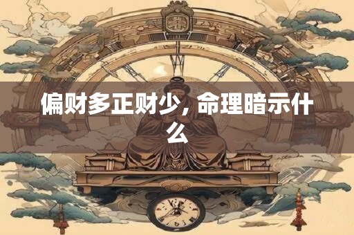 偏财多正财少, 命理暗示什么