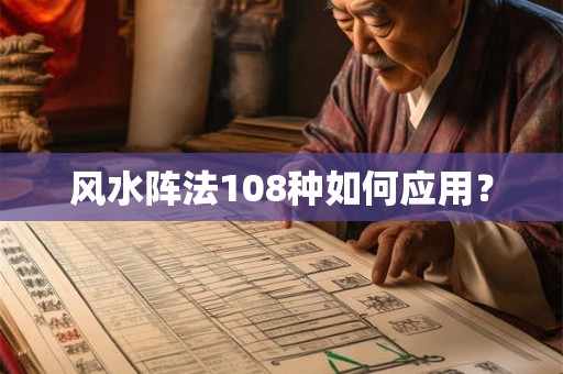 风水阵法108种如何应用？