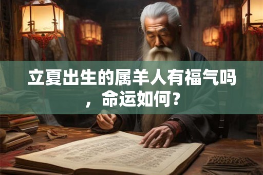 立夏出生的属羊人有福气吗，命运如何？