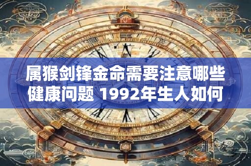 属猴剑锋金命需要注意哪些健康问题 1992年生人如何预防
