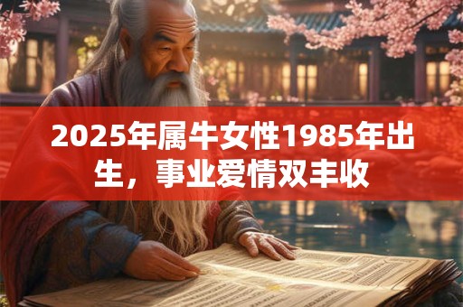 2025年属牛女性1985年出生，事业爱情双丰收