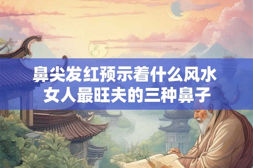 鼻尖发红预示着什么风水 女人最旺夫的三种鼻子