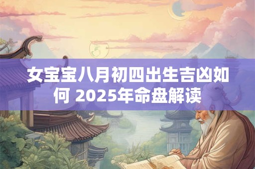 女宝宝八月初四出生吉凶如何 2025年命盘解读