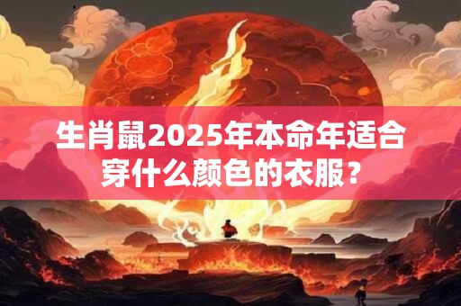 生肖鼠2025年本命年适合穿什么颜色的衣服？