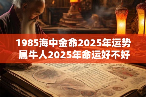 1985海中金命2025年运势 属牛人2025年命运好不好