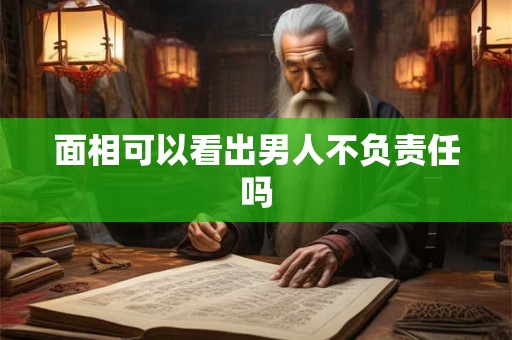 面相可以看出男人不负责任吗