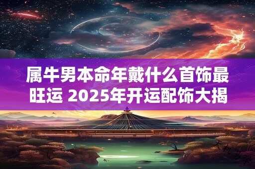 属牛男本命年戴什么首饰最旺运 2025年开运配饰大揭秘