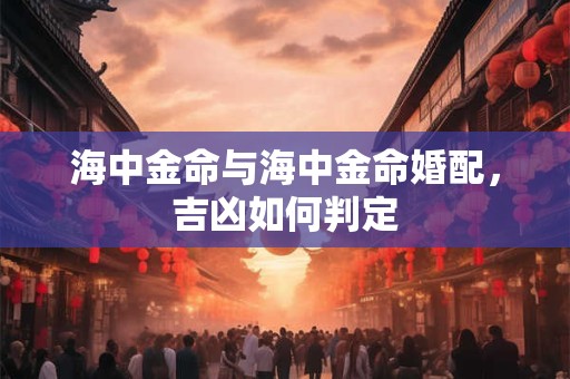 海中金命与海中金命婚配，吉凶如何判定