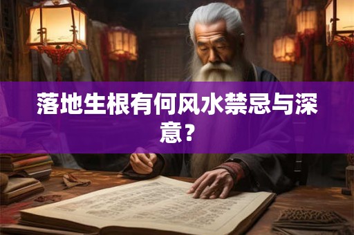 落地生根有何风水禁忌与深意？