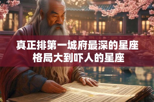 真正排第一城府最深的星座 格局大到吓人的星座