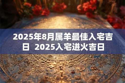 2025年8月属羊最佳入宅吉日  2025入宅进火吉日 2025年8月属羊最佳入宅吉日  2025入宅进火吉日