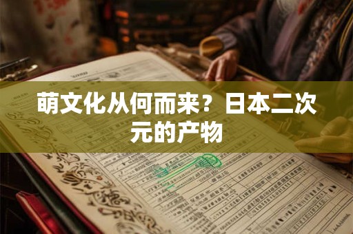 萌文化从何而来？日本二次元的产物