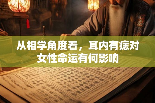 从相学角度看，耳内有痣对女性命运有何影响