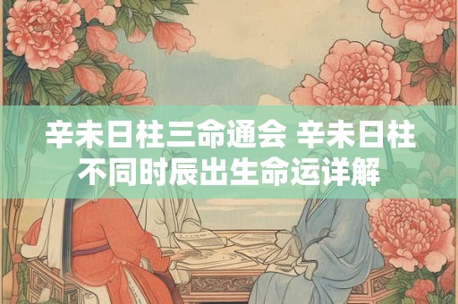 辛未日柱三命通会 辛未日柱不同时辰出生命运详解