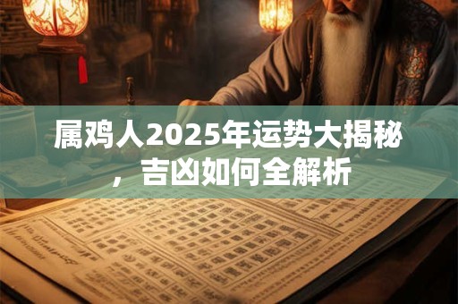 属鸡人2025年运势大揭秘，吉凶如何全解析