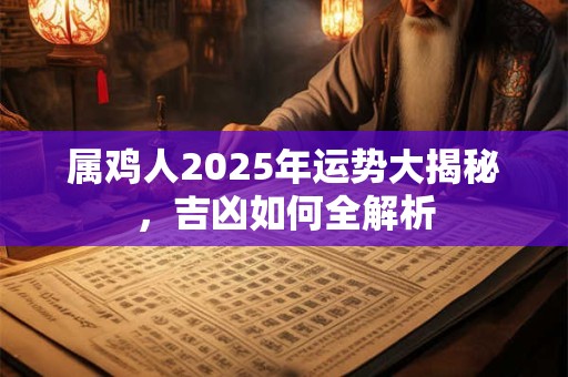 属鸡人2025年运势大揭秘，吉凶如何全解析