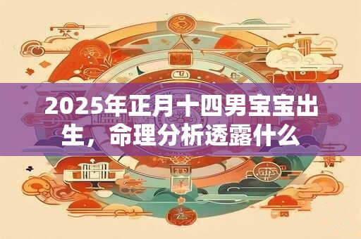 2025年正月十四男宝宝出生，命理分析透露什么