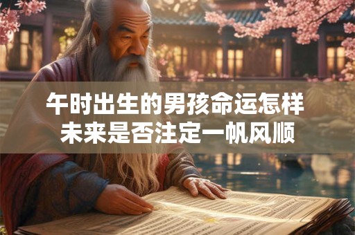 午时出生的男孩命运怎样 未来是否注定一帆风顺