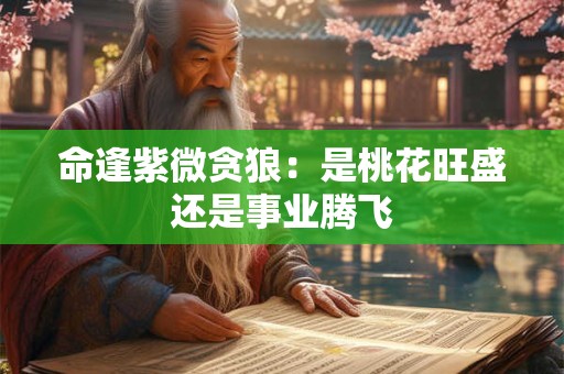 命逢紫微贪狼：是桃花旺盛还是事业腾飞