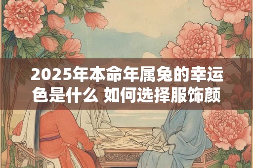 2025年本命年属兔的幸运色是什么 如何选择服饰颜色