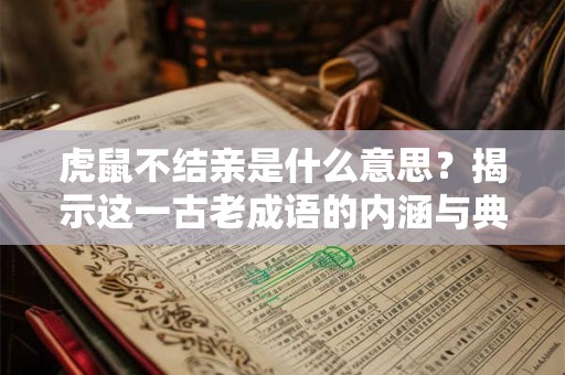 虎鼠不结亲是什么意思？揭示这一古老成语的内涵与典故