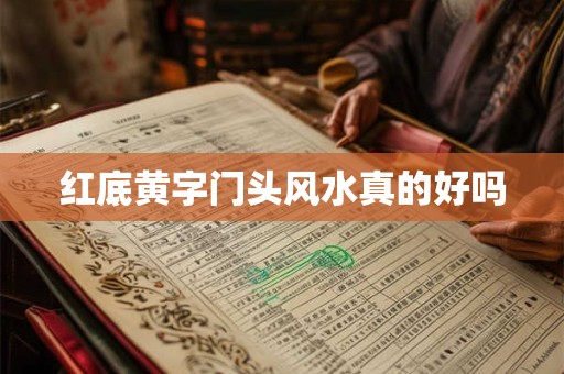 红底黄字门头风水真的好吗