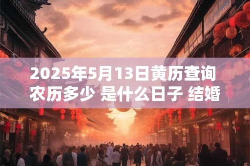 2025年5月13日黄历查询 农历多少 是什么日子 结婚吉时
