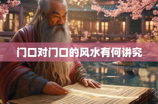 门口对门口的风水有何讲究