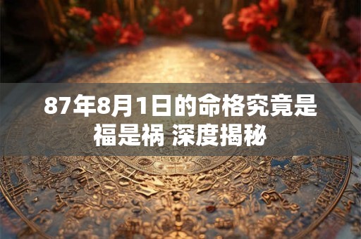 87年8月1日的命格究竟是福是祸 深度揭秘