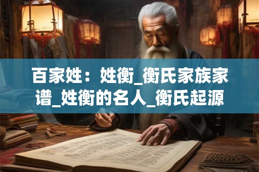 百家姓：姓衡_衡氏家族家谱_姓衡的名人_衡氏起源