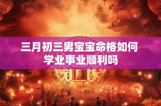 三月初三男宝宝命格如何 学业事业顺利吗