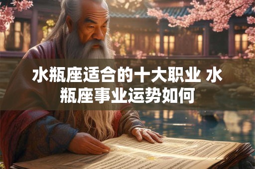 水瓶座适合的十大职业 水瓶座事业运势如何
