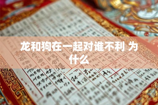 龙和狗在一起对谁不利 为什么 龙和狗在一起对谁不利 为什么