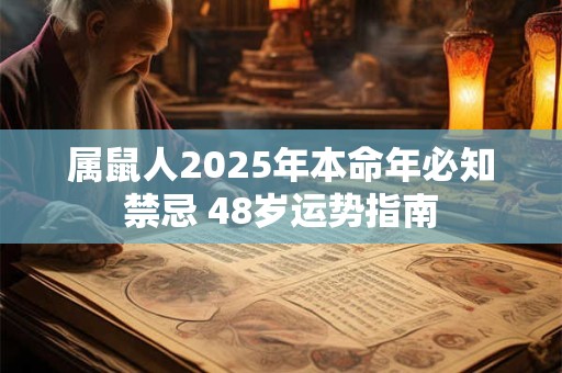 属鼠人2025年本命年必知禁忌 48岁运势指南