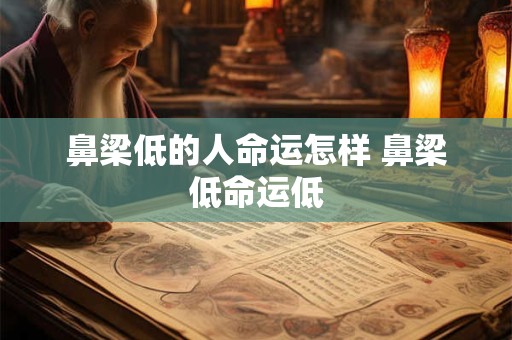 鼻梁低的人命运怎样 鼻梁低命运低