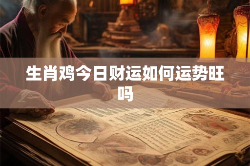 生肖鸡今日财运如何运势旺吗