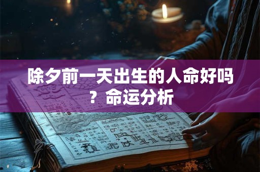 除夕前一天出生的人命好吗？命运分析
