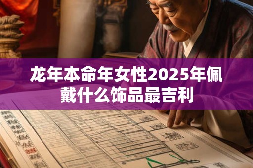 龙年本命年女性2025年佩戴什么饰品最吉利